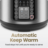Chefman 13-in-1 Electric Pressure Cooker, 6-Quart Multicooker with Touchscreen Controls, Slow Cooker, Steamer, Sauté, Soup, Chili, Delay Start & Keep Warm, Stainless Steel