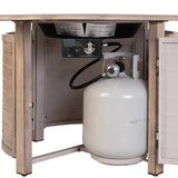 Thatcher Driftwood Round Aluminum LPG Fire Pit